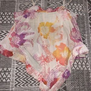 Free People Handkerchief Top Floral Strapless S